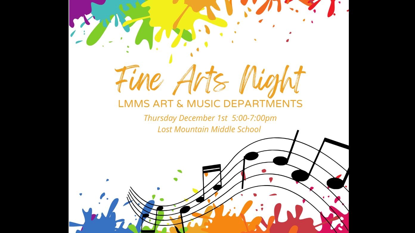 Paint spatter and music notes